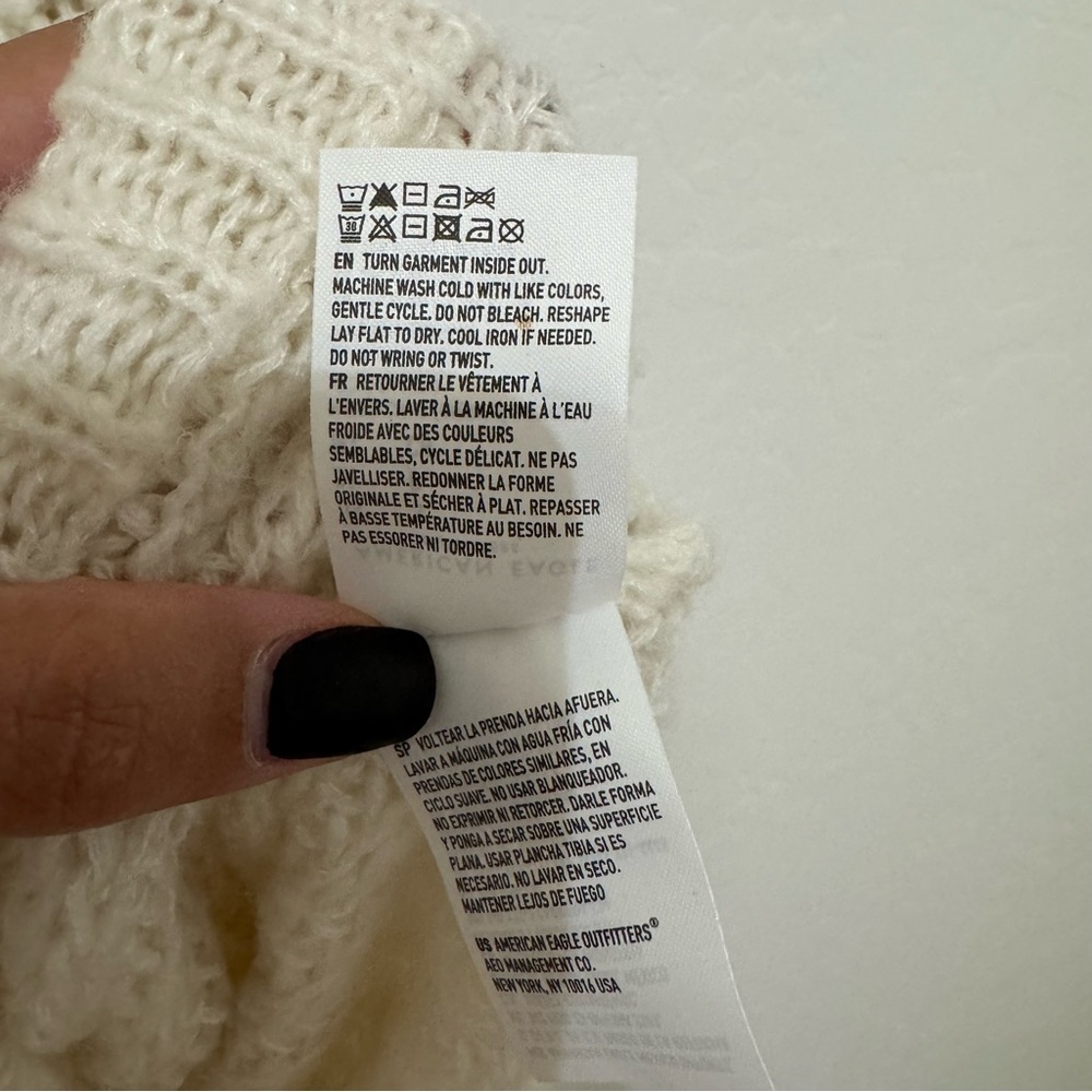 American Eagle Outfitters Cream Knit Sweater - Picture 5 of 9